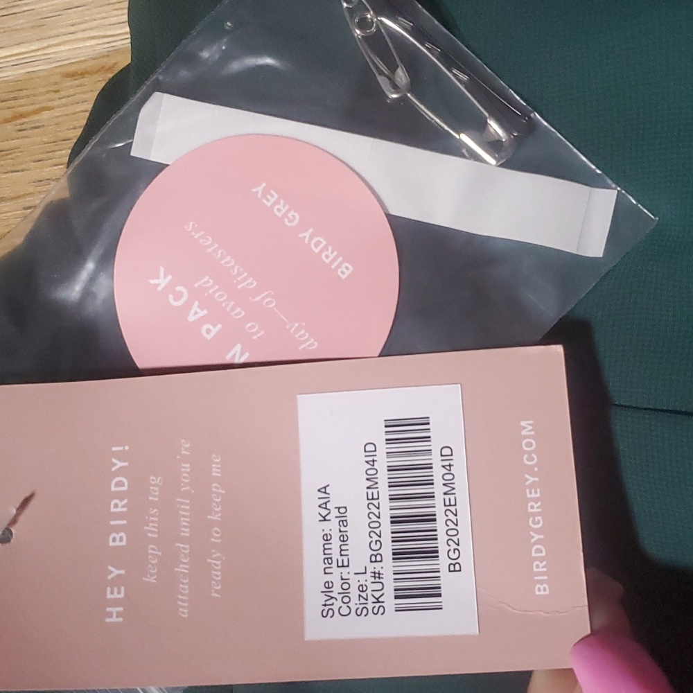 NWT KAIA Dress Chiffon Emerald - Picture 5 of 7